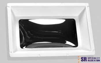N1830D – S.RECREATION Skylight, 7 Inch High Bubble Type Dome Mounts Inside RV Rectangular For 30 Inch Length x 18 Inc...